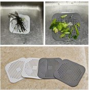 Resim 4 Parça Duş Gider Kapağı Seti, TPR Saç Tutucu Düz Tıpa, Banyo ve Mutfak İçin Gri/Beyaz Filtreli Duz Süzgeç Koruyucu Emme Başlıklı 