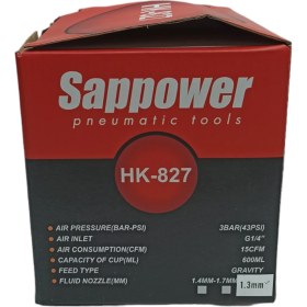 Resim Sappower Boya Tabancası Üstten Depo 1,3 