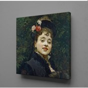 Resim Siyah Elbiseli Fransız Kadın Kanvas Tablo 