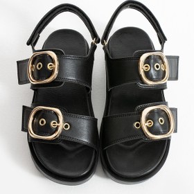 Resim diya shoes Dolgu Topuklu Çift Bantlı Tokalı Kadın Sandalet 