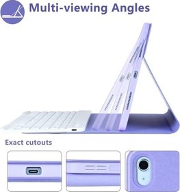 Resim UnDePlus iPad Air 11inç M4/M3/M2 2026-2024 ile uyumlu Kılıf Kablosuz Klavyeli Case Mobax 