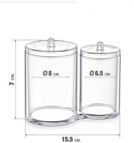 Resim Ikiz Kutular Pamukluk Makyaj Malzemeleri Düzenleyici Ak - 730 
