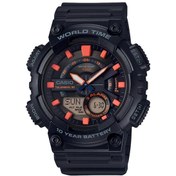 Resim Casio Aeq-110w-1a2vdf Quartz Silikon Siyah 10 Atm 47 Mm Erkek Kol Saati Siyah 