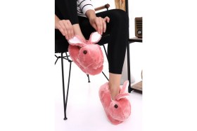 Resim Okanmed Hayvanlı H12 Tavşanlı Kışlık Panduf Ev Içi Sessiz Taban Panduf 