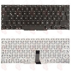Resim Macbook Air Uyumlu A1370 Klavye Tuş Takımı Tuş Seti Siyah Türkçe 