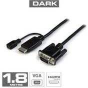Resim Dark 1.8M Hdmı - Vga Güç Destekli Kablo 