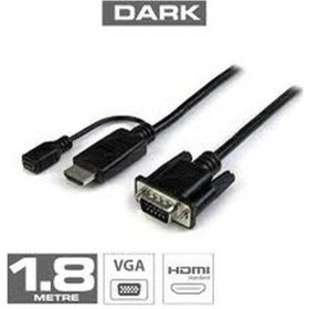 Resim Dark 1.8M Hdmı - Vga Güç Destekli Kablo 