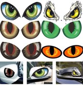 Resim Sones 1 Adet Araba Yansıtıcı Araba Etiket Dikiz Aynası Göz Komik Etiket 3d Çizik Engelleme Vücut Etiket Dekoratif Etiket Hayati Portakal 