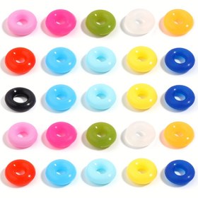 Resim 100 adet Silikon Sabit Kaymayı Önleyen Konumlandırma Kauçuğu Halka, Kolye Bilezik Konumlandırma Halkası için, DIY Mücevher Aksesuarları 