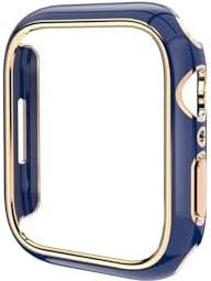 Resim CONSTRAIN - Watch 7/8/9 41mm Gold Çizgili Kasa Koruyucu ile Uyumlu 
