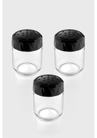 Resim Renga Lexa 210 Ml 3'lü Cam Baharatlık Seti 161015 Siyah Siyah 