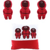 Resim Squid Game Yastık 35cm Bebek Takım 