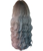 Resim Lebıhmurah Wg1383 Kadınlar İçin Derin Dalga Uzun Saç Renkli Isıya Dayanıklı Saç Patlama İle Lolita Peruk 