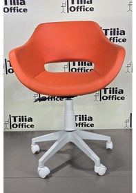 Resim Monaco Çalışma Kesim Çocuk Koltuğu Beyaz Ayak Turuncu 