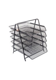 Resim Bigpoint Evrak Rafı Metal 5 Li Bp415-95 Siyah Katlı Beşli 