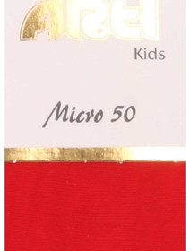 Resim Katamino Breeze Kız Çocuk Külotlu Çorap Micro 50 Kırmızı (1-2-11-12 Yaş) 