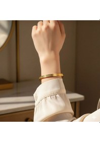 Resim Ayetel Kürsi Bileklik Gold Renk, Paslanmaz Çelik Ayarlanabilir Unisex Tasarım Antrasit 