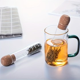Resim 1 adet/2 adet Çay Filtresi, Çay Süzgeci, Demleme Filtresi - Şeffaf Çay Aksesuarı Cam Test Tüpü Süzgeci 