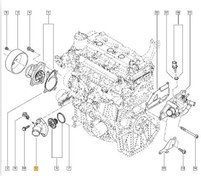 Resim Renault Fluence Termostat Kapağı [Orjinal] (110611214R) 