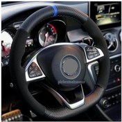 Resim Renault Kangoo Uyumlu Dikme Direkdiyon Kılıfı Alkantra Karbon 