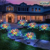 Resim FACHOI 60-420 LED Güneş Havai Fişek Işıkları - Bahçe, Patio, Yürüyüş Yolu, Parti, Düğün ve Fotoğraf Arka Planları için Renkli, Su Geçirmez Dış Dekorasyon, 8 Mod, Güneş Enerjili, Nikel Pil, Derecelendirme, Dış Aydınlatma | Havai Fişek Etkisi Işıkları | Güneş Enerjili Işıklar 
