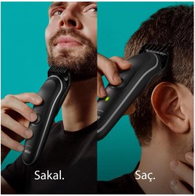 Resim 9'lu Çok Fonksiyonlu Erkek Bakım Seti, Siyah, Şekillendirme ve Bakım Ihtiyaçları 