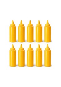 Resim Sosluk Sıkma Şişesi 10 Adet 1000 Ml Bpa Free Hardal Sos Şişesi Endüstriyel Kullanım Sarı 