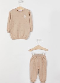 Resim U.S. Polo Assn. U.s. Polo Assn Lisanslı Camel Bebek Uzun Kollu Takım 