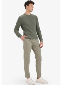 Resim Defacto Regular Fit Dar Paça Pantolon C6022ax25aukh454 Haki 