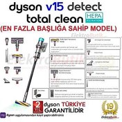 Resim DYSON V15 DETECT TOTAL CLEAN KABLOSUZ SUPURGE 476586-01 2 YIL DYSON TURKIYE GARANTILI 