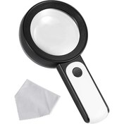 Resim -30x -12ışıklı Büyüteç Taşınabilir Çıft Katmanlı Optik Cam Okuma Büyüteç 2290-18 