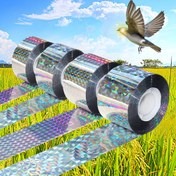 Resim 1 Rulo Kuş Korkutucu Bant, Çift Taraflı Yansıtıcı Caydırıcı Şerit, Elektrik veya Pil Gerektirmez, Bahçe Koruması için Fiziksel Elektronik Kuş Kovucu 