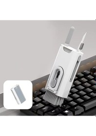 Resim Kılıffuarı Q8 Çok Fonksiyonlu Klavye Apple Uyumlu AirPods Temizleme Kalemi 