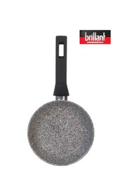 Resim Brillant Lüks Granit 20 Cm Tava Yanmaz Yapışmaz Tava Gri 