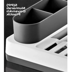 Resim Erdo Ticaret Dayanıklı Plastik Tezgah Üstü Bulaşıklık, Çok Bölmeli 