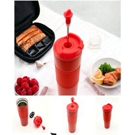 Resim FLYON Yüksek Kaliteli Sıcak Ve Soğuk French Press Çelik Termos Kupa Bardak Mug 500 ml Kahve Ve Bitki Çayı 