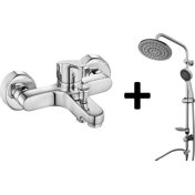 Resim Arçe Eca Spil Banyo Bataryası Tema Rain Tondo Tepe Duş Seti 