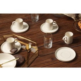Resim Illusion Altın Yaldız 4 Kişilik Kahve Takımı 85CC 