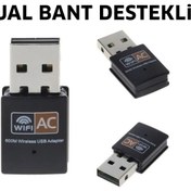 Resim Plus Bilişim Wifi Alıcı, Usb Wifi 600 Mbps Hızında Wifi 2.4ghz Ve 5ghz Destekli Dual Band, Wifi Adaptör Alıcı Ac 