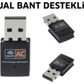 Resim Plus Bilişim Wifi Alıcı, Usb Wifi 600 Mbps Hızında Wifi 2.4ghz Ve 5ghz Destekli Dual Band, Wifi Adaptör Alıcı Ac 