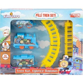 Resim Oyuncak Thomas Tren Seti Raylı Vagonlu Pilli Thomas Tren Oyuncak 