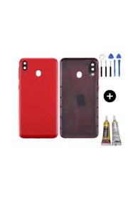 Resim Samsung M20 Sm-m205 Uyumlu Arka Pil Kapağı Kırmızı + Montaj Seti Çok Renkli 