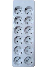 Resim 12'li (ONİKİLİ) Topraklı Klemensli Grup Priz 