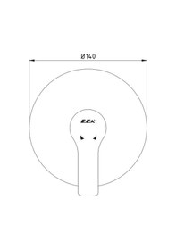 Resim Eca Luna Ankastre Duş Bataryası Sıva Üstü 102167106-Y Krom 
