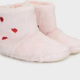 Resim Lela Kalpli Yumuşak Dokulu Peluş Bayan Panduf 6722005 Pudra 