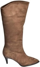 Resim fox SHOES V404021102 Süet Alçak Topuklu Kadın Çizme 