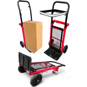 Resim El Arabası Yük Taşıma Yükseklik Ayarlı El Arabası Yük Taşıma Arabası 90 kg Kapasiteli 