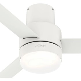 Resim HUNTER FAN Gilmour Mat Beyaz - 132 cm . Aydınlatmalı ve Uzaktan Kumandalı Nemli Mekan Tavan Vantilatörü 