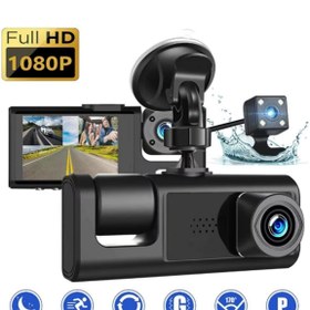 Resim Clevora S-1 1080p Araç içi Kamera 3 Kameralı ( Ön Görüş - Geri görüş - İç Görüş ) Gece Görü 