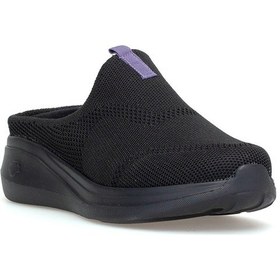 Resim King Paolo K5221 Alabanda Kadın Memory Foam Sabo Terlik Siyah Siyah 